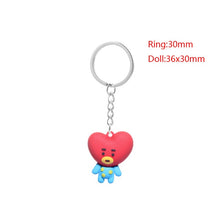 Load image into Gallery viewer, Kpop Bts-Bangtan Boys Keychain Band Member Personalized Cute Cartoon Keychains For Women Men Jewelry Key Chain Bag Car Pendant