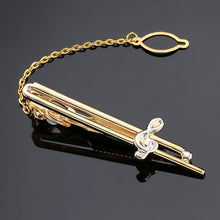 Load image into Gallery viewer, DY New and high quality laser engraving tie clip  fashion style  gold  silver and black men's business tie pin Free Delivery