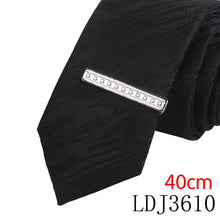 Load image into Gallery viewer, Tie Pin For Men Classic Meter Tie Clips Copper Tie Bar Quality Enamel Tie Collar Pin Crystal Business Corbata Necktie Clip